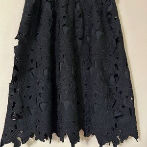 Xhilaration Black Floral Lace A-Line Skirt size medium